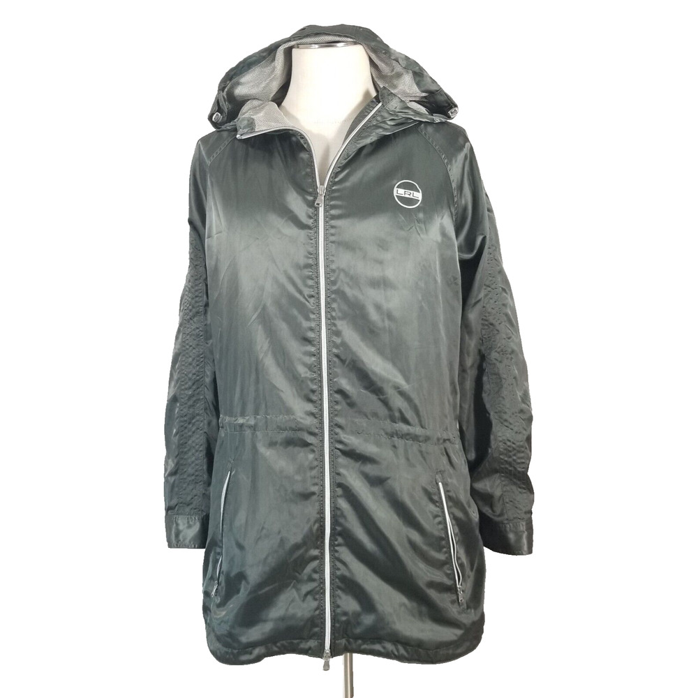 LRL Ralph Lauren Jacket Windbreaker‎ Mens Large Full Zip Hood Rain